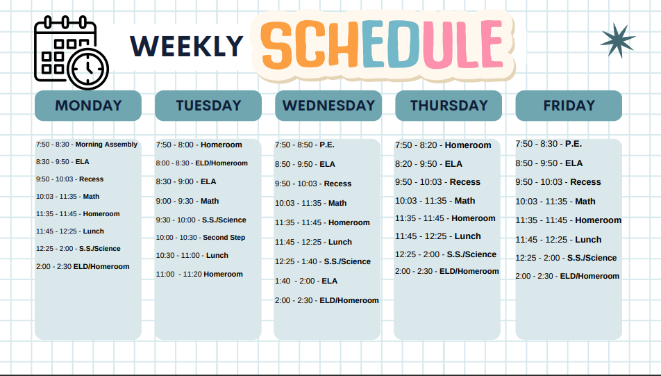 Schedule