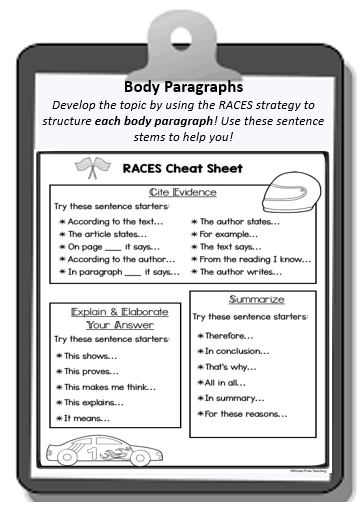 R.A.C.E.S. Cheat Sheet