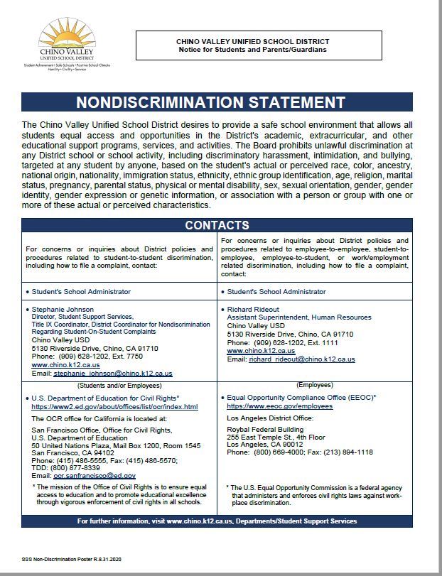Nondiscrimination 